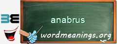 WordMeaning blackboard for anabrus